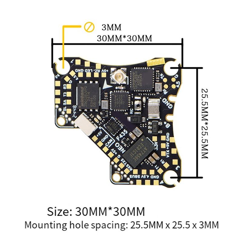 FBIL-F435 NEO 1S AIO Flight Co - đánh giá và giá Drone Flight Controller