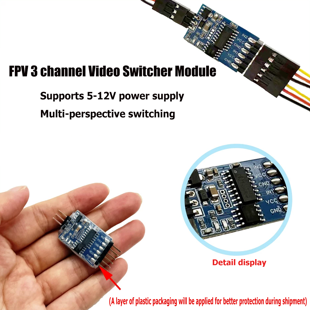 5.8G 3 Channel Video Switcher  - đánh giá và giá Drone Battery