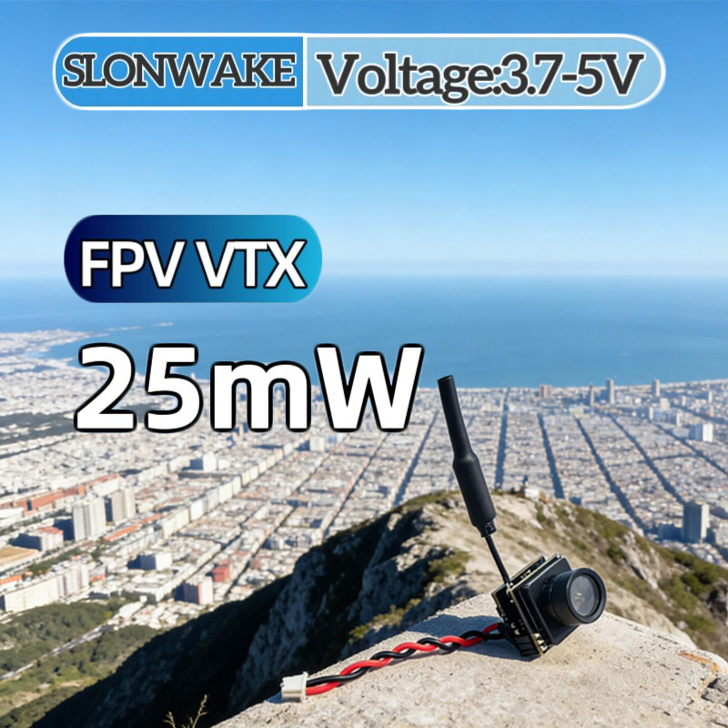 SLONWAKE FPV 25mW power simula - đánh giá và giá Drone Camera