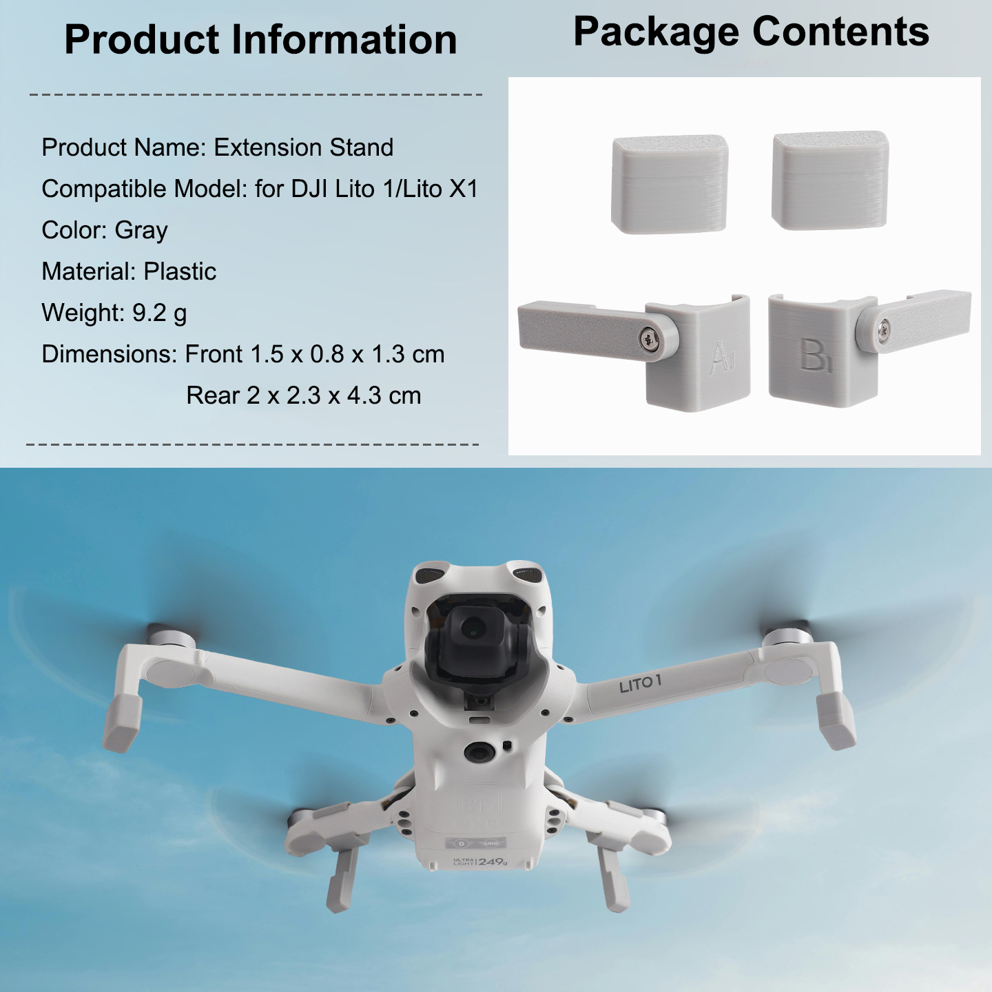 Landing Gear Extender for DJI  - đánh giá và giá Drone Landing Gear
